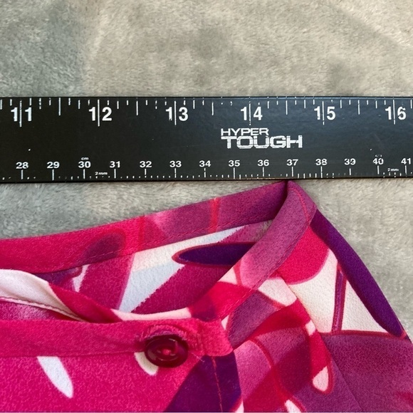 JBX Exclusive NY Bright Pink & Purple Floral Midi Wrap Around Skirt Size 16 - Picture 7 of 8